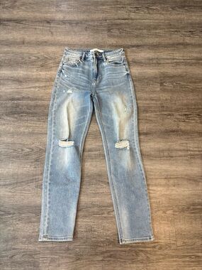 Women’s Light Blue Ripped Skinny Jeans